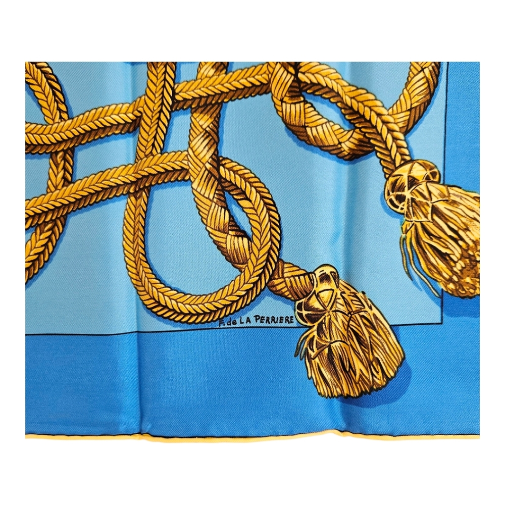 HERMES Palefroi Silk Scarf By Françoise De La Perriere 34 Inches Excellent - Picture 2 of 5
